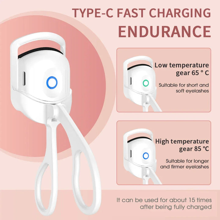 Curvador de seleção elétrica elétrica, controle de temperatura, carregamento, curvatura e modelos ajustados, não machuca, escolhidos longos, ferramentas de maquiagem