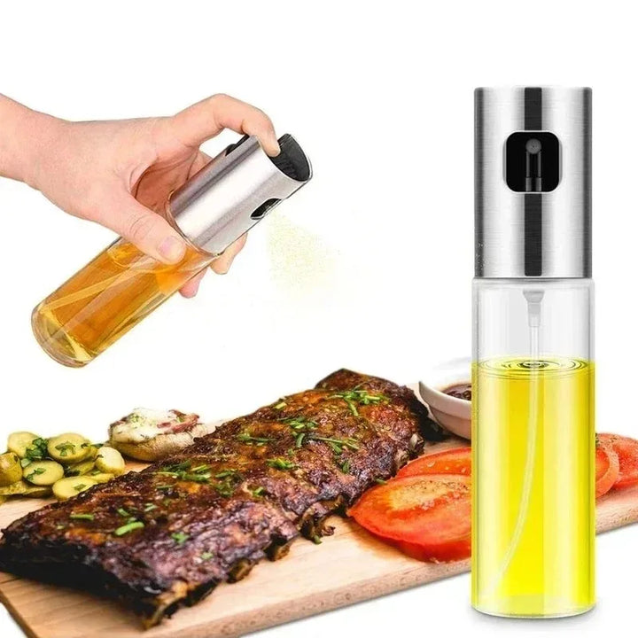 Pulverizador de óleo de vidro para cozinhar spray de azeitona mister para salada churrasco cozinha assar garrafa de vinagre vazia