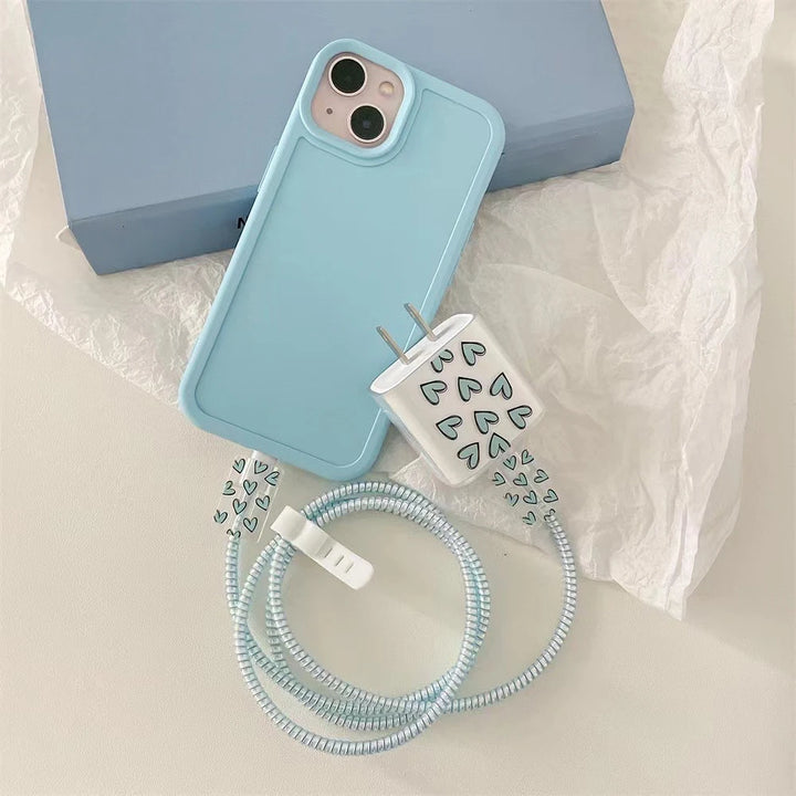 4 EM 1 Protetor de Cabo de Dados de Carregamento Caso Para iPhone 15 14 13 16 11 18W 20W Carregador Capa Protetora Acessórios Enrolador Manga