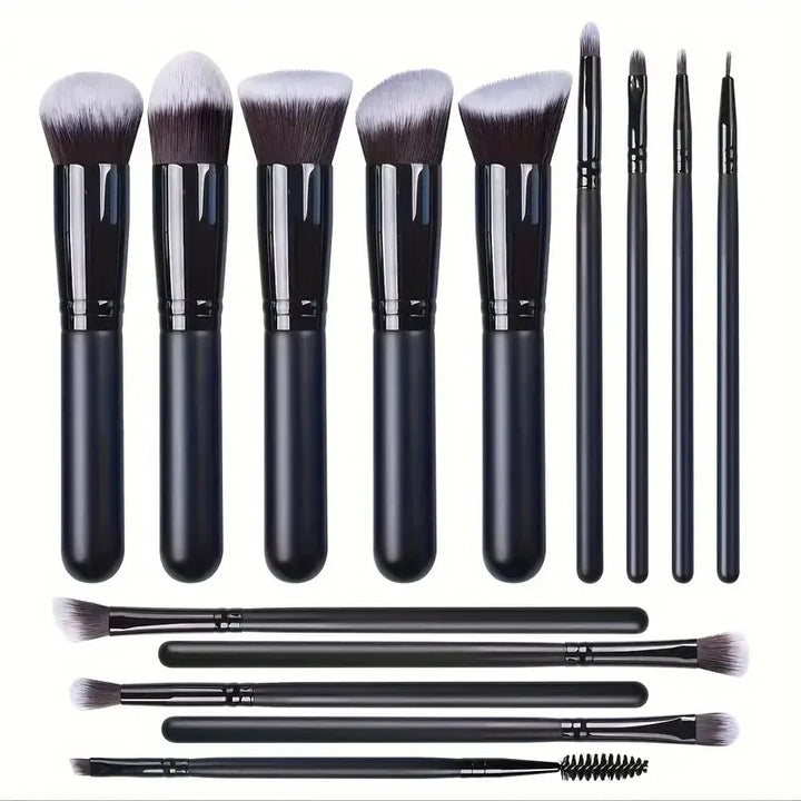 NOVO 14 PCS Pincéis de Maquiagem Set Soft Fluffy Foundation Blush Powder Eyeshadow Blending Cosméticos Femininos Ferramenta de Beleza Presente de Natal