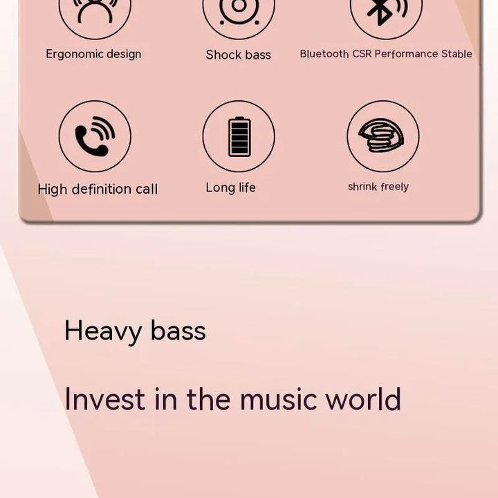 #P2961 Fones de ouvido sem fio Bluetooth 5.3 sobre a orelha Fone de ouvido estéreo de alta fidelidade True Sports com fones de ouvido TF / AUX Music Player com microfone HD