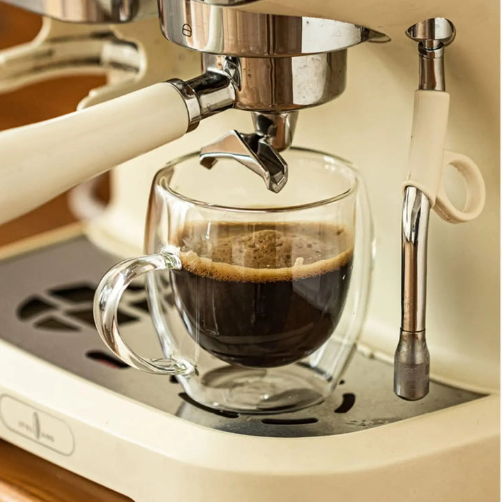Copos de Café Duplos 80-450ML Copos de Vidro Duplamente Isolados Para Café Quente & Frio Caneca Transparente com Alça de Óculos