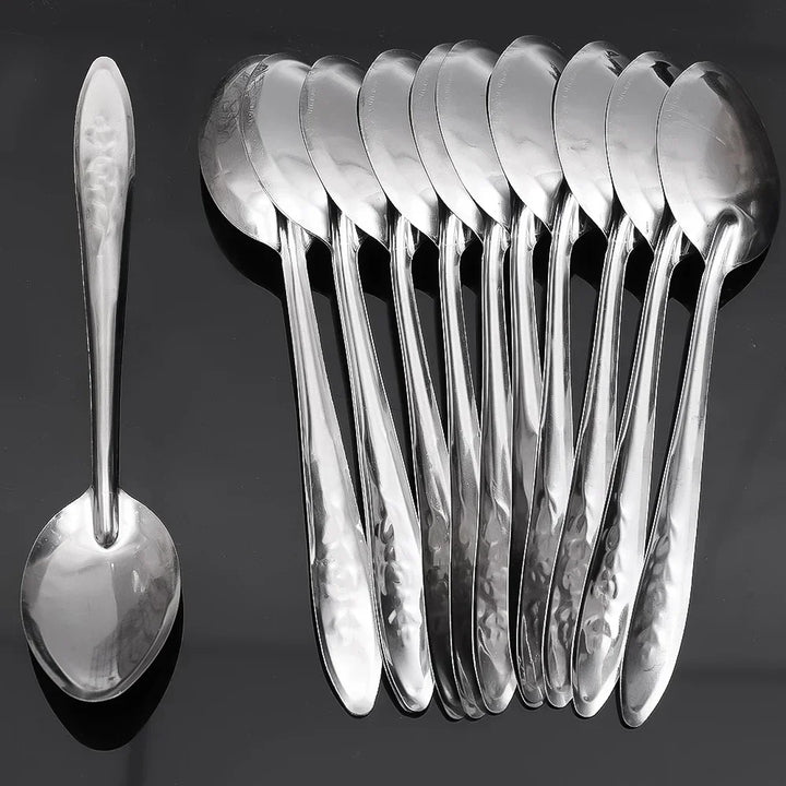 Colheres de aço inoxidável de 17 cm para sorvete Sobremesa Melancia Colheres de chá Cozinha Alça longa Colher de sopa Colheres Talheres Utensílios