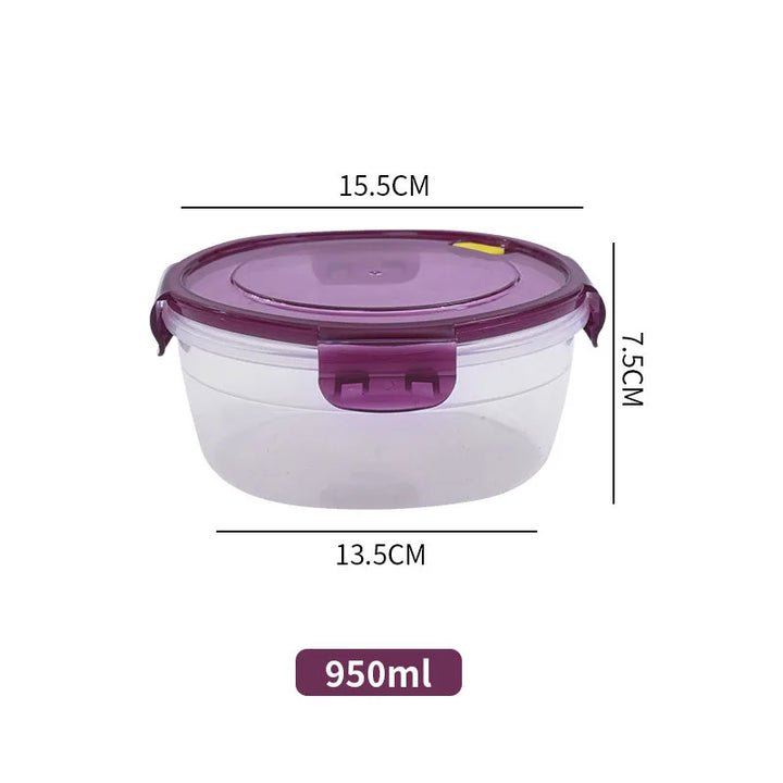 Caixa de conservação de alimentos frescos pode ser aquecida no forno de micro-ondas, caixa de armazenamento para geladeira e freezer de cozinha, lancheira transparente com tampa