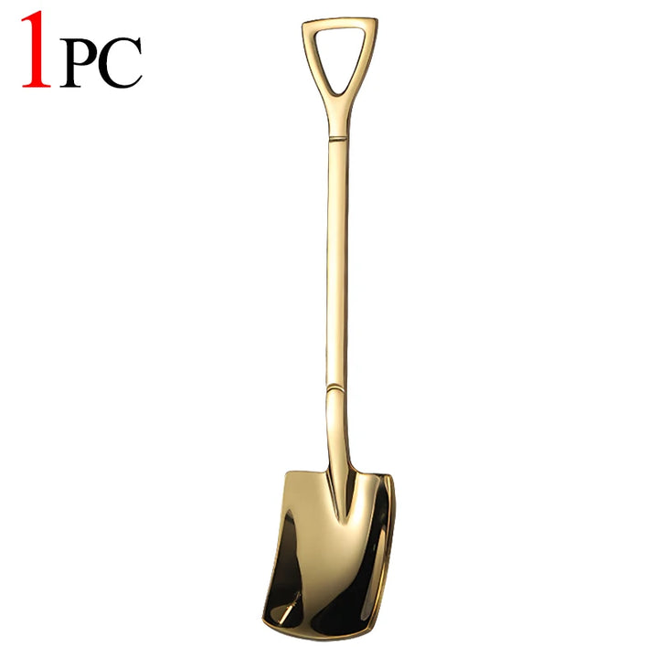20/1Pcs Aço Inoxidável Pá Colher Ouro Prata Colheres de Café Sorvete Sobremesa Colher Colher de Chá Talheres de Cozinha Conjunto