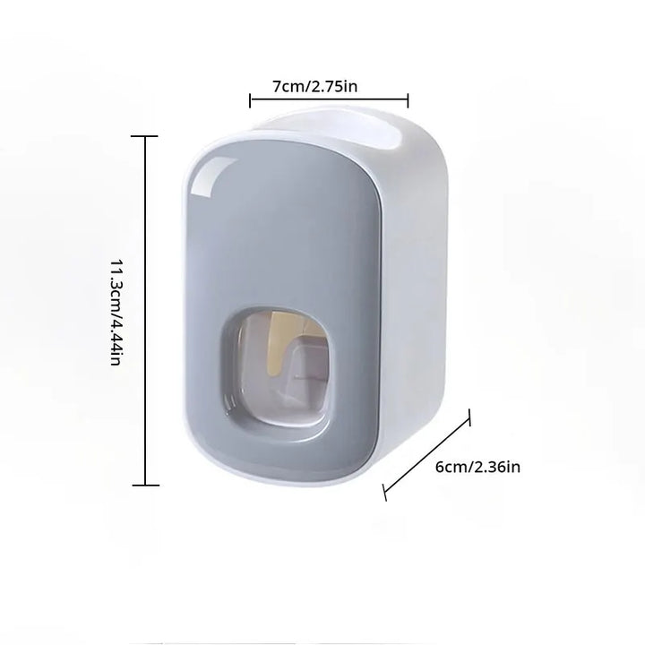 1pc Espremedor de pasta de dente à prova d'água Dispensador automático de pasta de dente Suporte de parede para banheiro Acessórios para banheiro Suporte para escova de dentes