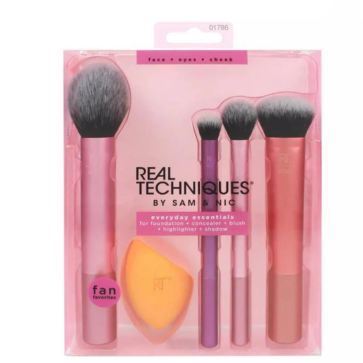 Real Techniques Pincéis de Maquiagem Set Para Base Cosmética Pó Blush Sombra Kabuki Mistura Make Up Brush Ferramenta de Beleza 1895