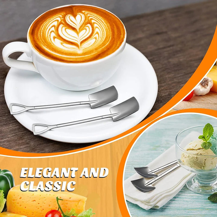 20/1Pcs Aço Inoxidável Pá Colher Ouro Prata Colheres de Café Sorvete Sobremesa Colher Colher de Chá Talheres de Cozinha Conjunto