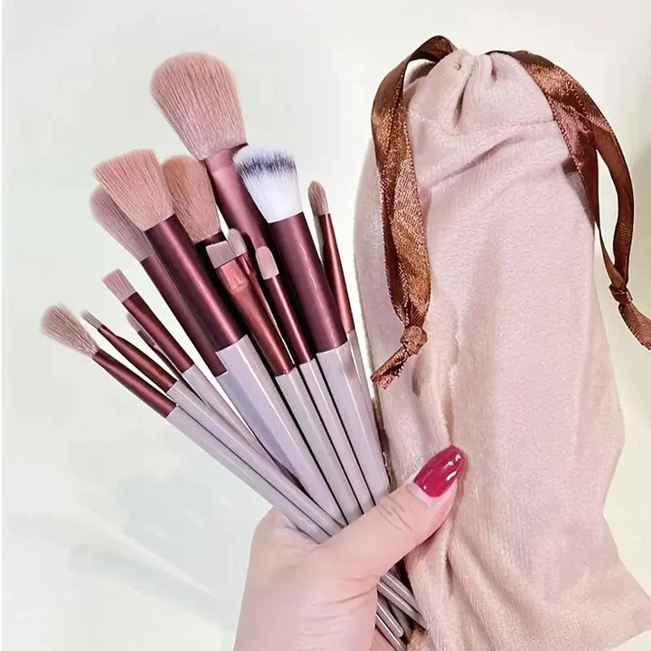Conjunto de pincéis de maquiagem macios e fofos, profissionais, cosméticos, base, pó, sombra, kabuki, pincel de maquiagem, ferramenta de beleza, maquiagem