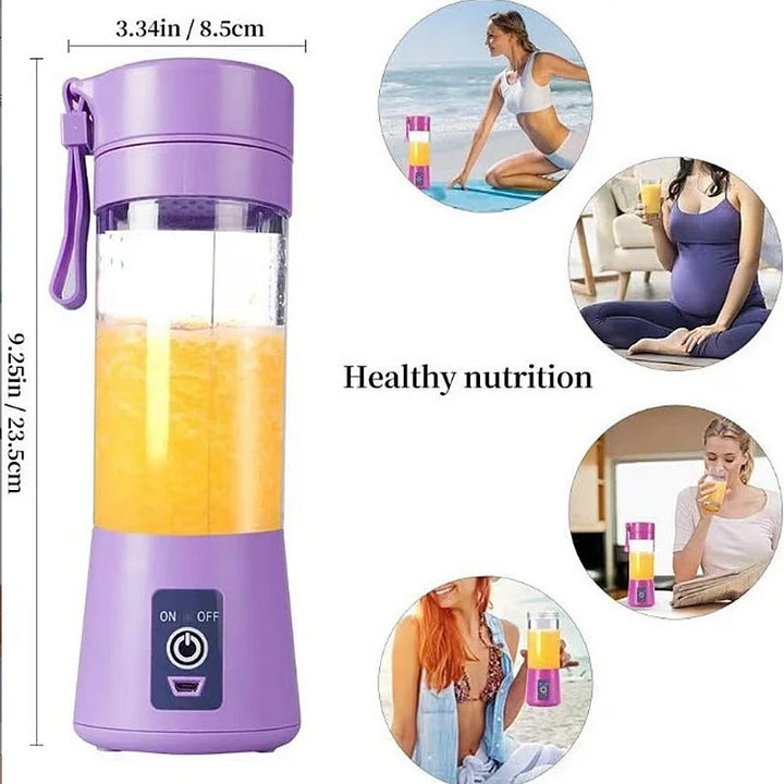 Mini Liquidificador Elétrico de Suco Shake Portátil Mini Copo de Suco Whirlwind Carregamento Mini Edição Máquina de Suco de Frutas 6 Lâminas
