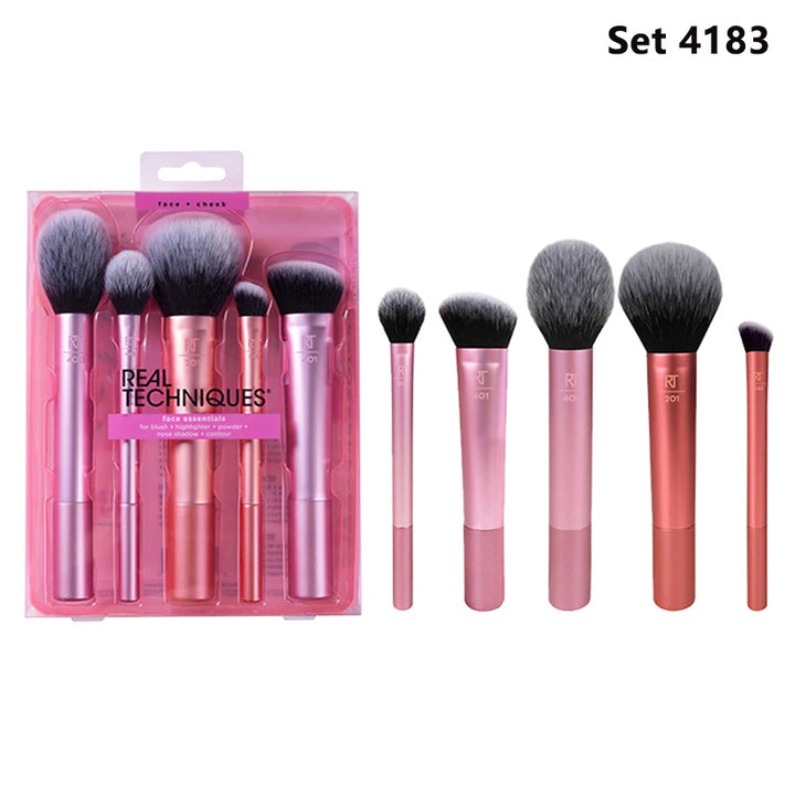 Real Techniques Pincéis de Maquiagem Set Para Base Cosmética Pó Blush Sombra Kabuki Mistura Make Up Brush Ferramenta de Beleza 1895