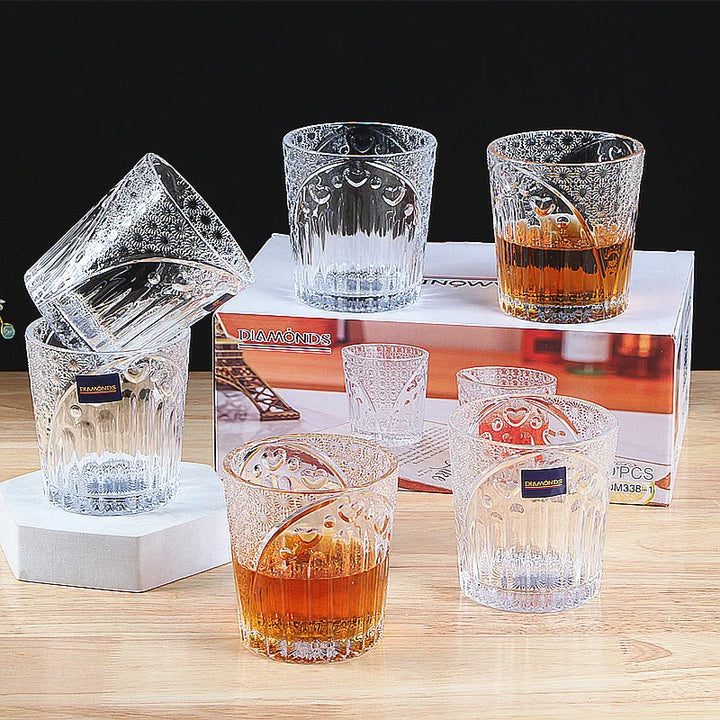 Novo Conjunto de Seis Peças de Vidro Bar KTV Whisky Copo de Vinho Estrangeiro Restaurante Copo de Suco 6 Pcs Evento