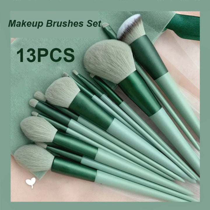 Conjunto de pincéis de maquiagem com 13 peças, pincel para corretivo, blush, pó, sombra, iluminador, base, ferramentas de beleza cosméticas