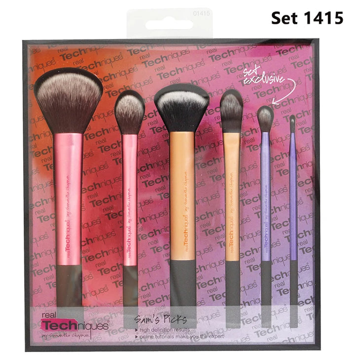 Real Techniques Pincéis de Maquiagem Set Para Base Cosmética Pó Blush Sombra Kabuki Mistura Make Up Brush Ferramenta de Beleza 1895