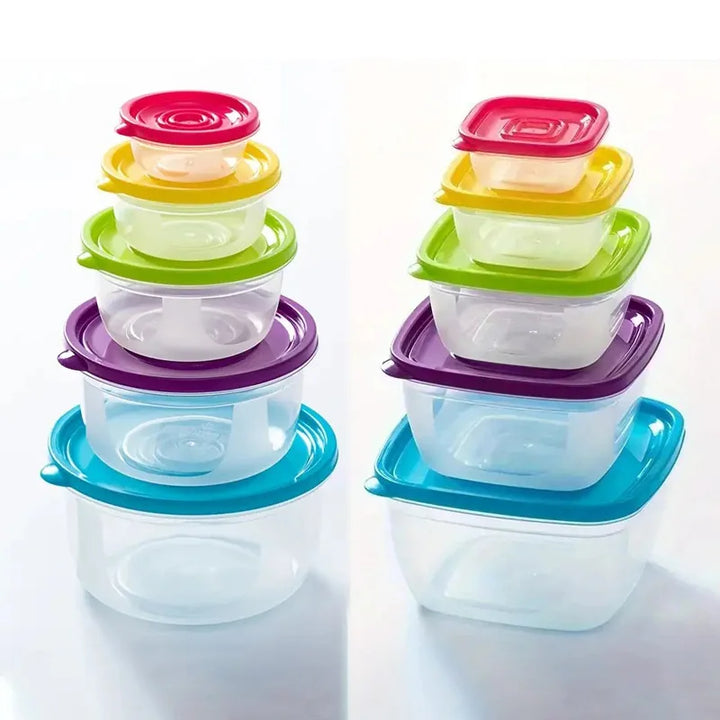 5 peças Recipientes de alimentos para micro-ondas Geladeira de plástico Crisper Recipiente retangular para alimentos Cozinha Almoço Selado Caixa de armazenamento ao ar livre