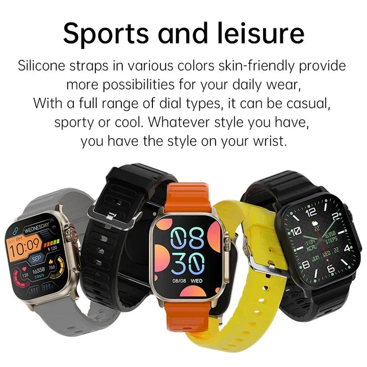 2024 T900 Ultra 2 Relógio Inteligente Masculino 49mm Série 8 2.3 "Tela AMOLED NFC Bússola À Prova D'Água Para Apple Watch IWO Ultra 8 Smartwatch