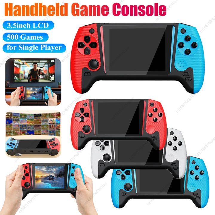 500 jogos portátil single player game console tv connect video game player 3.5 pol tela lcd game console presente para crianças adultos