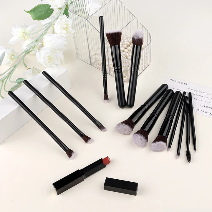 NOVO 14 PCS Pincéis de Maquiagem Set Soft Fluffy Foundation Blush Powder Eyeshadow Blending Cosméticos Femininos Ferramenta de Beleza Presente de Natal