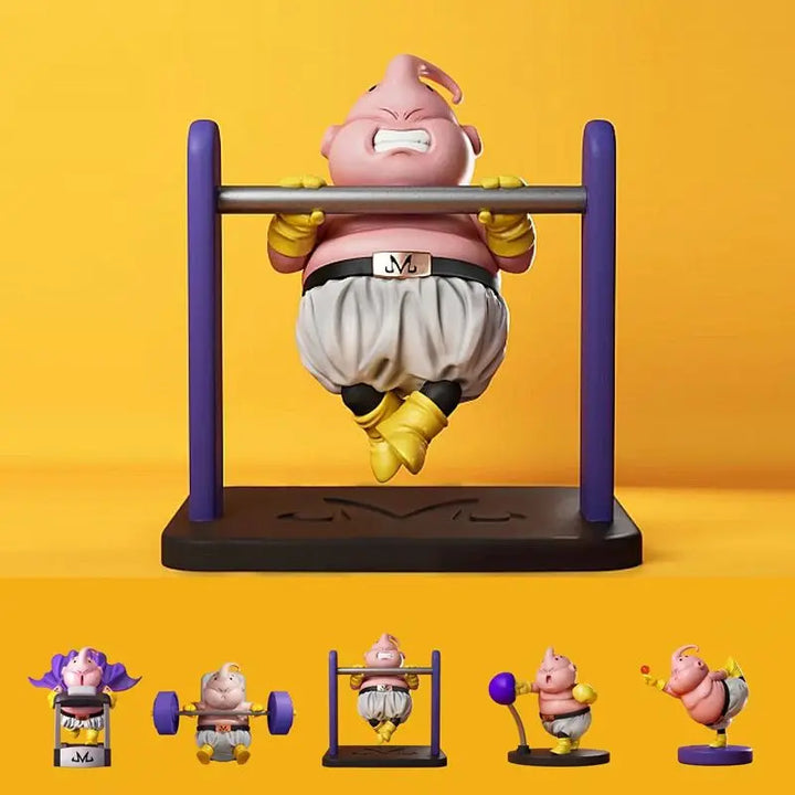 5pcs/set Fitness Body Building Dragon Ball Majin Buu Bonito figura Coleção Modelo Brinquedos Figuras de Ação Anime Figura