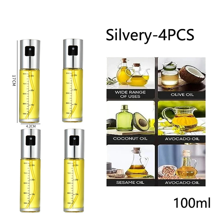 Pulverizador de óleo de vidro para cozinhar spray de azeitona mister para salada churrasco cozinha assar garrafa de vinagre vazia