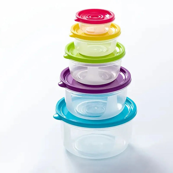 5 peças Recipientes de alimentos para micro-ondas Geladeira de plástico Crisper Recipiente retangular para alimentos Cozinha Almoço Selado Caixa de armazenamento ao ar livre