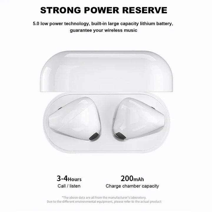 Pro4 TWS Fone de ouvido Bluetooth 9D Fone de ouvido estéreo sem fio Fone de ouvido intra-auricular HiFi Fone de ouvido mãos-livres com microfone para Xiaomi iPhone
