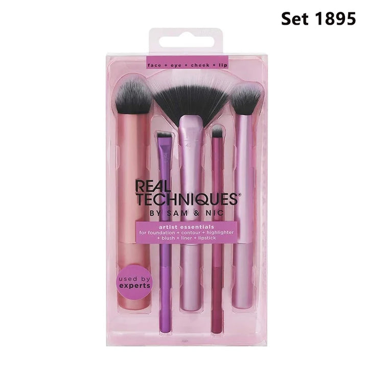 Real Techniques Pincéis de Maquiagem Set Para Base Cosmética Pó Blush Sombra Kabuki Mistura Make Up Brush Ferramenta de Beleza 1895