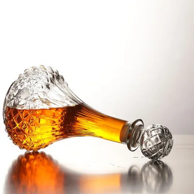 Garrafa de Vidro de Vinho 250-1000ml Decantadores de Uísque de Vidro Sem Chumbo para Licor Scotch Bourbon