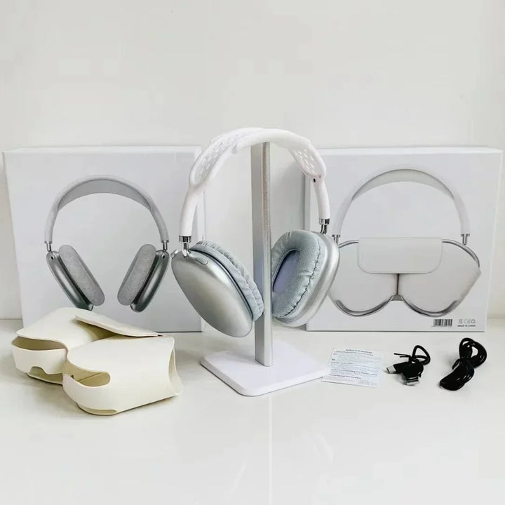 Fone de Ouvido AirPods Max Premium Super Bass Bluetooth Com Microfone Over-ear para Android IOS