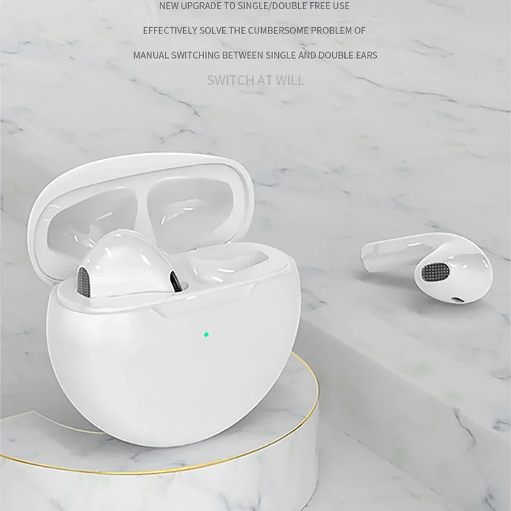 air pro 6 fone de ouvido  Bluetooth sem fio com microfone xiaomi iphone